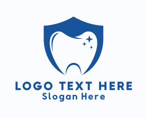 Orthodontics - Dentist Clinic Shield logo design