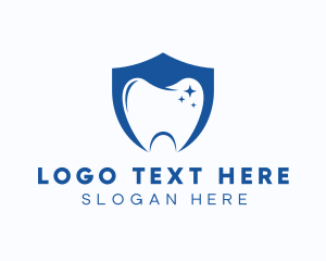 Dentist Clinic Shield logo design