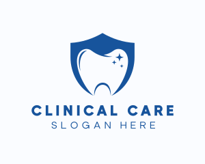 Dentist Clinic Shield logo design