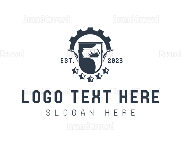 Welding Mask Blowtorch Gear Logo