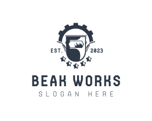 Welding Mask Blowtorch Gear logo design