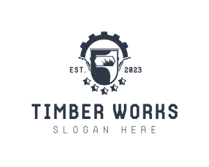 Welding Mask Blowtorch Gear logo design