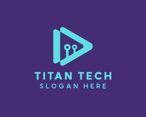 Tech Media Player logo design