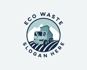 Waste - Industrial Dump Truck logo design