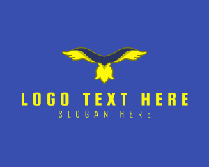 Blue Falcon - Hawk Bird Falcon logo design