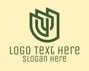 Green Professional Letter U  Logo