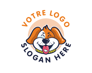 Cute Dog Heart Logo