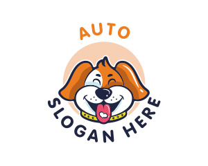 Cute Dog Heart Logo