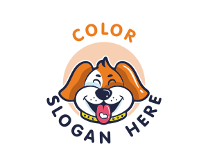 Pet Shop - Cute Dog Heart logo design