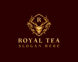 Royal Deer Ornament logo design