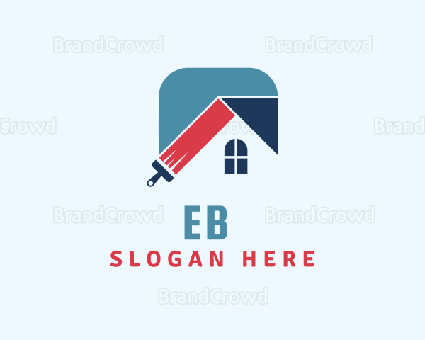 House Paint Brush Handyman Logo