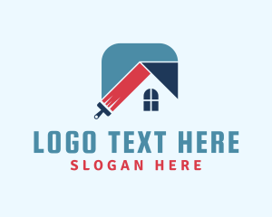 Decorator - House Paint Brush Handyman logo design