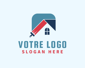 House Paint Brush Handyman Logo