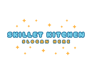 Quirky Bubbly Cosmic Star Logo