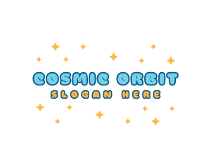 Quirky Bubbly Cosmic Star logo design