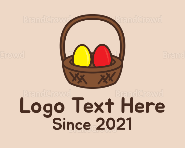 Easter Basket Egg Logo