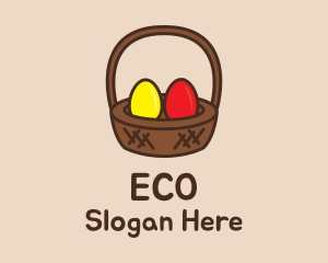 Easter Basket Egg Logo