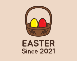 Easter Basket Egg logo design