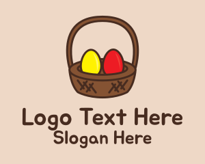 Easter Basket Egg Logo