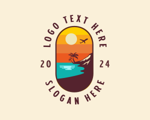 Vacation - Travel Sea Sunset logo design