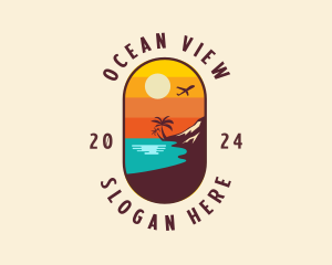 Travel Sea Sunset logo design