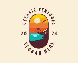 Travel Sea Sunset logo design