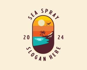 Travel Sea Sunset logo design