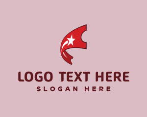 Stub - Ticket Shooting Star logo design