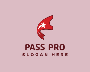 Pass - Ticket Shooting Star logo design