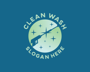 Washing - Power Washing  Cleaning logo design