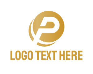 Currency - Coin Currency Letter P logo design