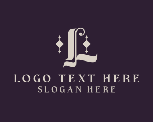 Distillery - Gothic Calligraphy Letter L logo design