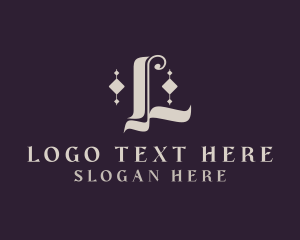 Gang - Gothic Calligraphy Letter L logo design