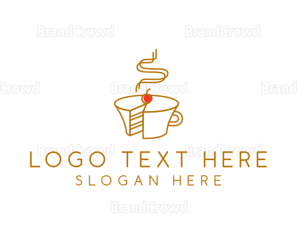 Cake Coffee Cup Logo