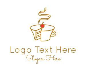 Dessert - Cake Cafe Slice logo design