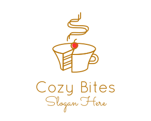 Comfort Food - Cake Cafe Slice logo design