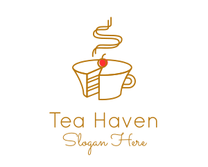 Teacup - Cake Cafe Slice logo design