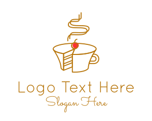 Teacup - Cake Cafe Slice logo design