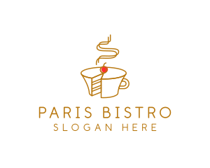 Cake Coffee Cup logo design