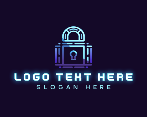 Lock - Cyber Lock Security logo design