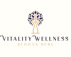 Wellness Woman Meditation logo design