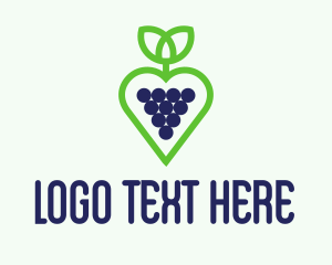 Wine - Heart Grape Winery logo design
