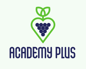 Champagne - Heart Grape Winery logo design