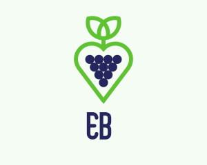 Liquor - Heart Grape Winery logo design
