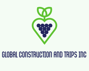 Alcohol - Heart Grape Winery logo design