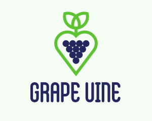 Grape - Heart Grape Winery logo design