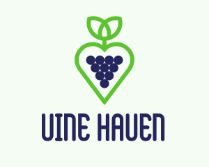 Heart Grape Winery  logo design