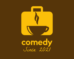 Coffee - Golden Suitcase Cafe logo design