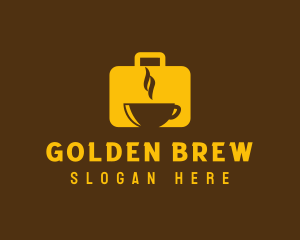 Golden Suitcase Cafe  logo design