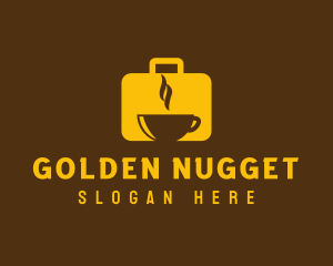 Golden Suitcase Cafe  logo design